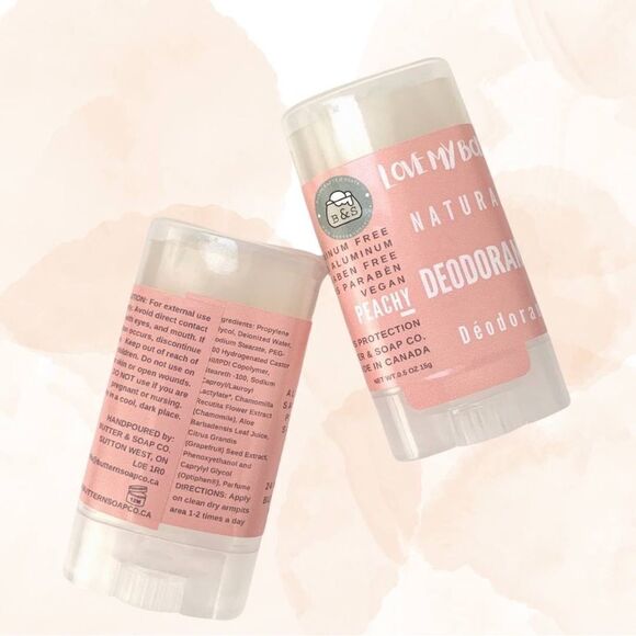 🍑Two Natural Vegan Deodorants Peachy Travel Size - Picture 5 of 7